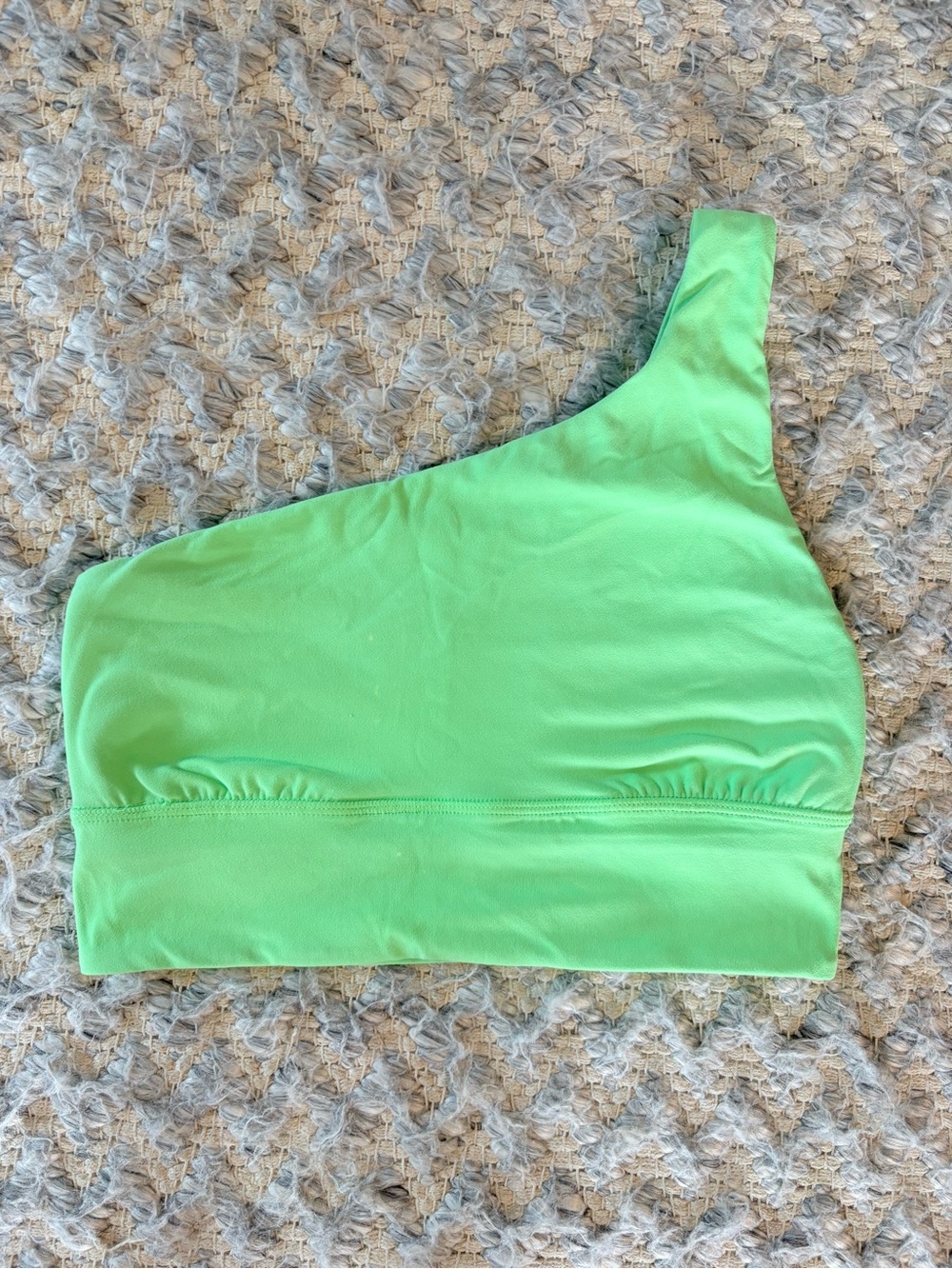 lululemon athletica One-Shoulder Sports Bra in Neon Green
